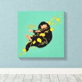 Niffler schwimmend mit Gold Leinwanddruck (Insitu (Holzboden))