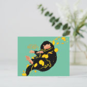 Niffler schwimmend mit Gold Postkarte (Stehend Vorderseite)