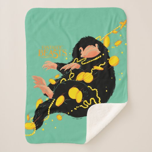 Niffler schwimmend mit Gold Sherpadecke (Vorderseite)