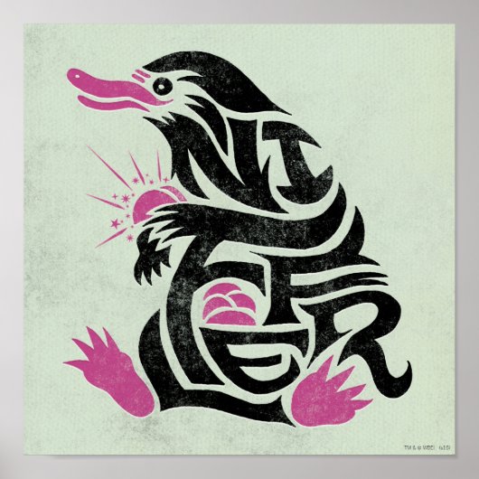 NIFFLER™ Typografie Grafik Poster (Vorne)