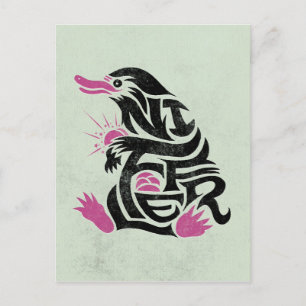 NIFFLER™ Typografie Grafik Postkarte