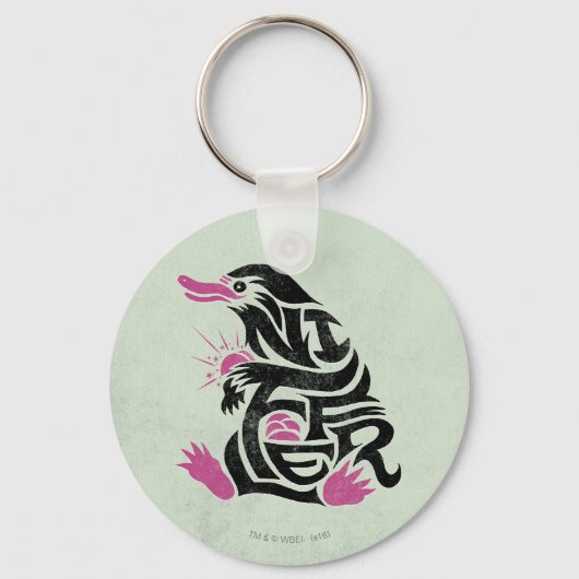 NIFFLER™ Typografie Grafik Schlüsselanhänger (Vorderseite)