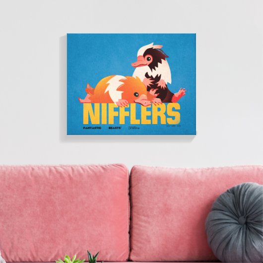 Nifflers Vintag Graphic Leinwanddruck (Insitu (Wohnzimmer))