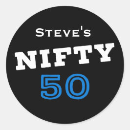 Nifty 50 Geburtstag Runder Aufkleber