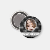 Nifty bei 50 Polka Dot Foto Keepake Magnet (Vorderseite/Rückseite)