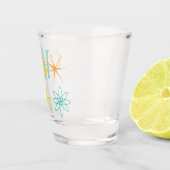 Nifty Fifties Atom and Stars Monogram Schnapsglas (Rechts)