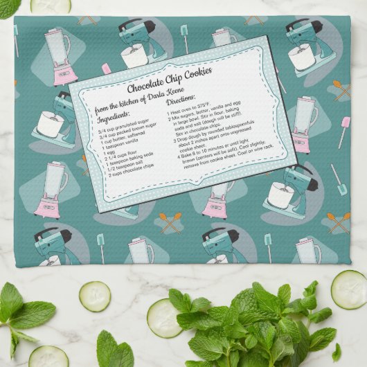 Nifty Fifties - Küchenhandtuch mit Rezept Geschirrtuch (Gefaltet)