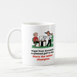 Nigel aus der Buchhaltung: Secret Santa Golf Tasse
