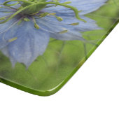Nigella Blue Green Blooming Blume Schneidebrett (Ecke)