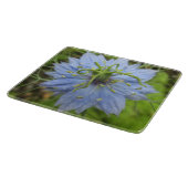 Nigella Blue Green Blooming Blume Schneidebrett (Ecke)