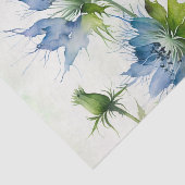 NIGELLA schönes blaues Blumendecoupage-Papier Seidenpapier (Ausschnitt)