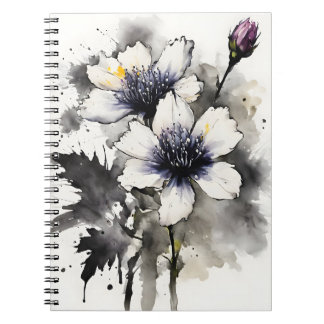 Nigella - Watercolor flowers Notizblock