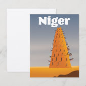 Niger Agadez Mosque Reiseplakat (Vorne/Hinten)