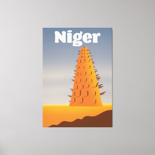 Niger Agadez Mosque Reiseplakat Leinwanddruck (Vorderseite)