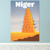 Niger Agadez Mosque Reiseplakat Leinwanddruck (Insitu (Holzboden))
