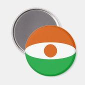 Niger Fisheye Flag Magnet (Vorderseite/Rückseite)