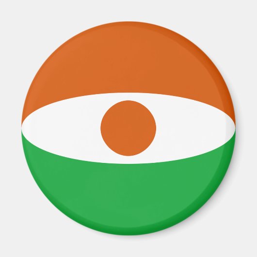 Niger Fisheye Flag Magnet (Vorne)