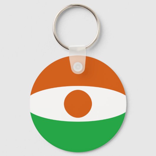 Niger Fisheye Flag Schlüsselanhänger (Vorderseite)