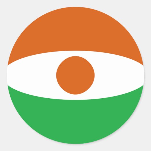 Niger Fisheye Flag Sticker (Vorderseite)
