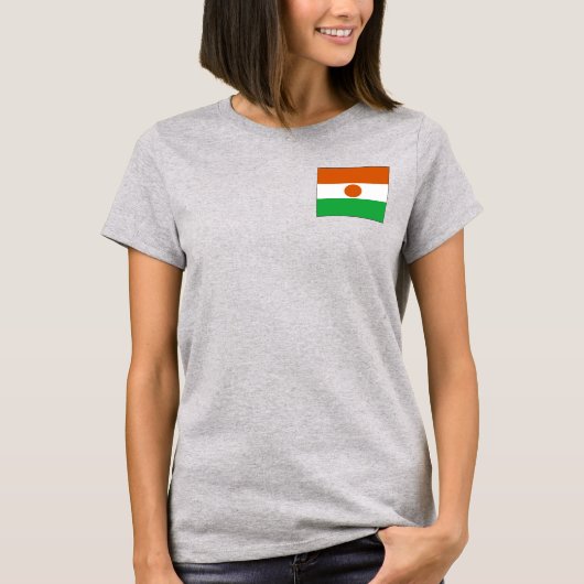 Niger Flag and Map T - Shirt (Vorderseite)
