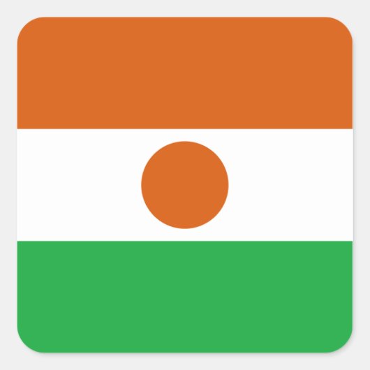 Niger-Flag-Aufkleber Quadratischer Aufkleber (Vorderseite)