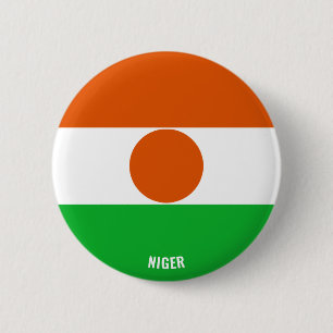 Niger Flag Charming Patriotic Button