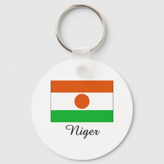 Niger Flag Design Schlüsselanhänger (Vorderseite)