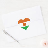 Niger Flag Heftsticker Herz-Aufkleber (Umschlag)