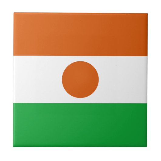Niger Flag Keramik Tile Fliese (Vorderseite)