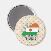 Niger Flag Map 2.0 Magnet (Vorderseite/Rückseite)