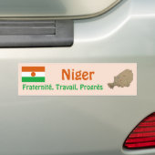 Niger Flag + Map Autoaufkleber (Auf Auto)