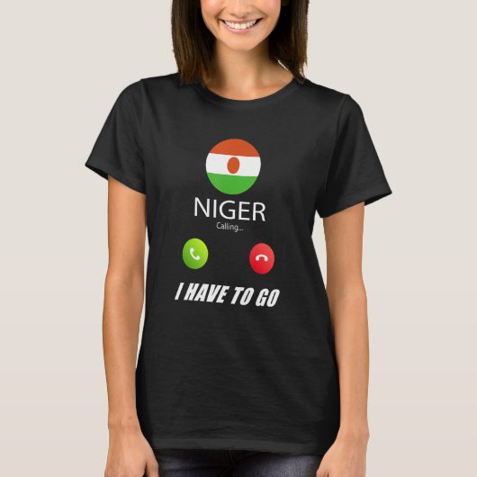 Niger Flag Souvenir Niger ruft an T-Shirt (Vorderseite)