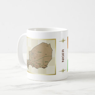 Niger-Flagge + Karte Tasse