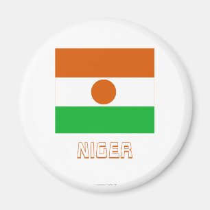 Niger-Flagge mit Namen Magnet