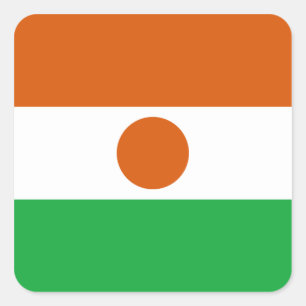 Niger-Flaggen-Aufkleber Quadratischer Aufkleber