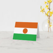 Niger-Flaggennotecard Karte (Gelbe Blume)