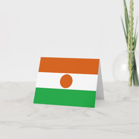 Niger-Flaggennotecard Karte (Vorderseite)