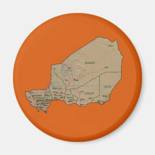 Niger-Kartenmagnet Magnet