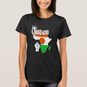 Niger Königin mit nigerianischer Flagge in Afrika  T-Shirt