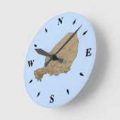 Niger Map Clock Runde Wanduhr (Winkel)