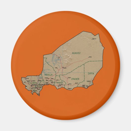Niger Map Magnet (Vorne)