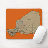 Niger Map Mousepad (Mit Mouse)
