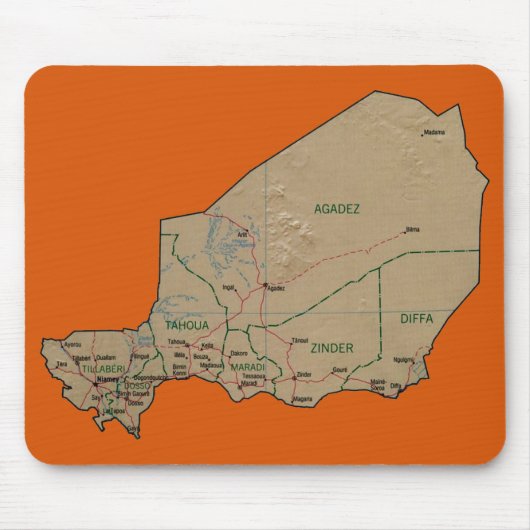 Niger Map Mousepad (Vorne)