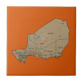 Niger Map Tile Fliese (Vorderseite)