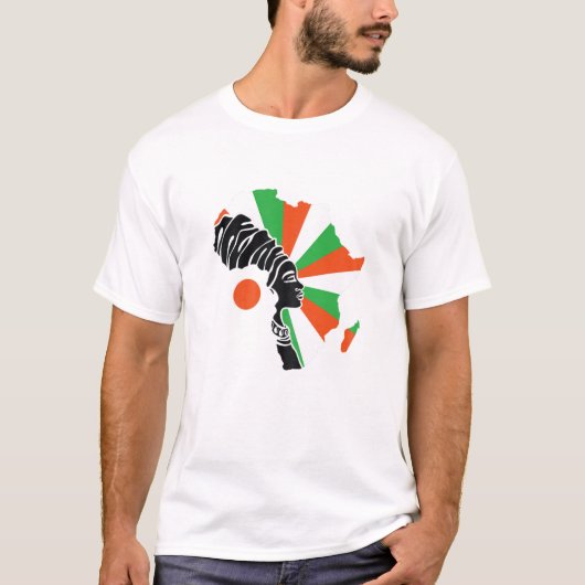 Niger Nigerien Flag Afrika Karte Ethnisches Herd T-Shirt (Vorderseite)