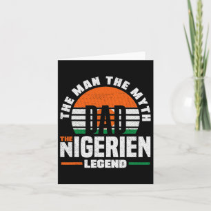 Niger Nigerien Niger-Flagge Vatertag Karte