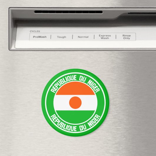 Niger-RundEmblem Magnet (In Situ (Geschirrspüler))