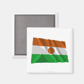 Niger Wave Flag Magnet (Vorderseite/Rückseite)