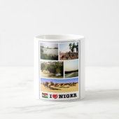 Niger - Wellenflagge - Kaffeetasse (Mittel)