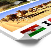 Niger - Wellenflagge - Poster (Ecke)